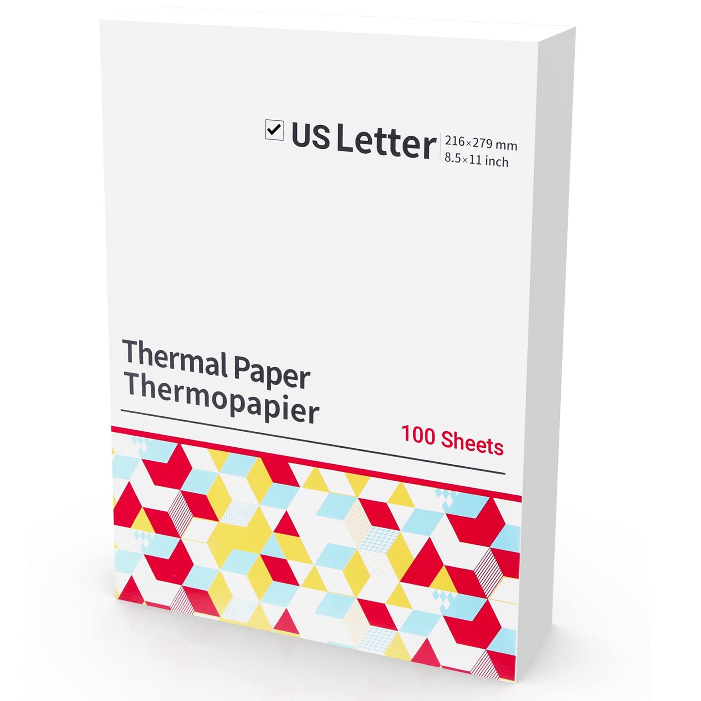 Odaro Papier thermique 210 x 297mm A4, blanc A4-100 feuilles, compatible avec M08F, MT800, Q302, M832, MT800Q et autres imprimantes portables A4