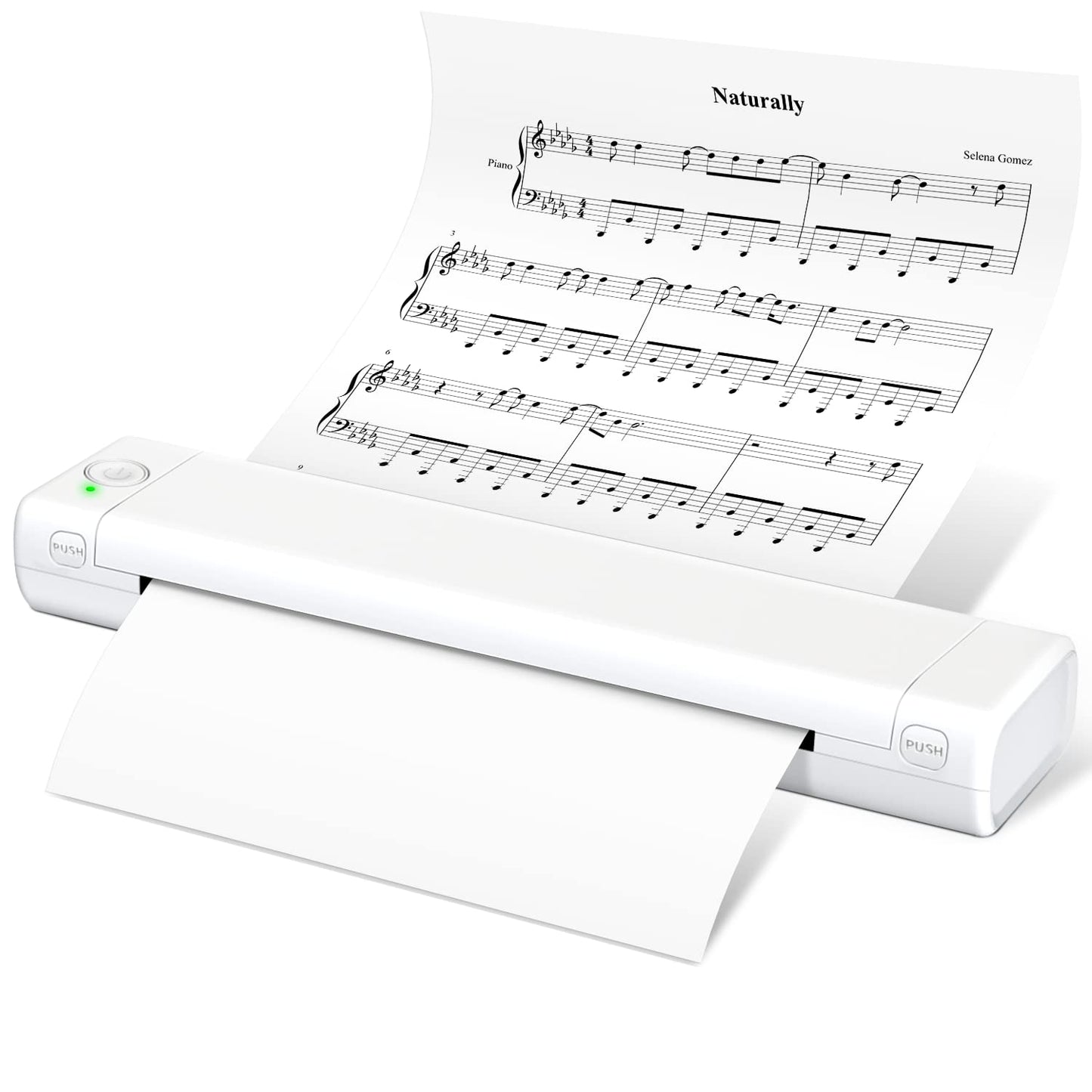 Odaro M08f Kabelloser Tragbarer Drucker Für Unterwegs, A4 Thermodrucker, Mobiler Bluetooth-Drucker, Unterstützt A4 Thermopapier, Kompatibel Mit Mobiltelefonen Und Computern Kompaktdrucker - Weiß