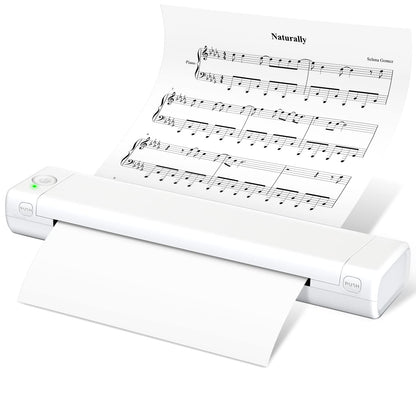 Odaro M08f Kabelloser Tragbarer Drucker Für Unterwegs, A4 Thermodrucker, Mobiler Bluetooth-Drucker, Unterstützt A4 Thermopapier, Kompatibel Mit Mobiltelefonen Und Computern Kompaktdrucker - Weiß
